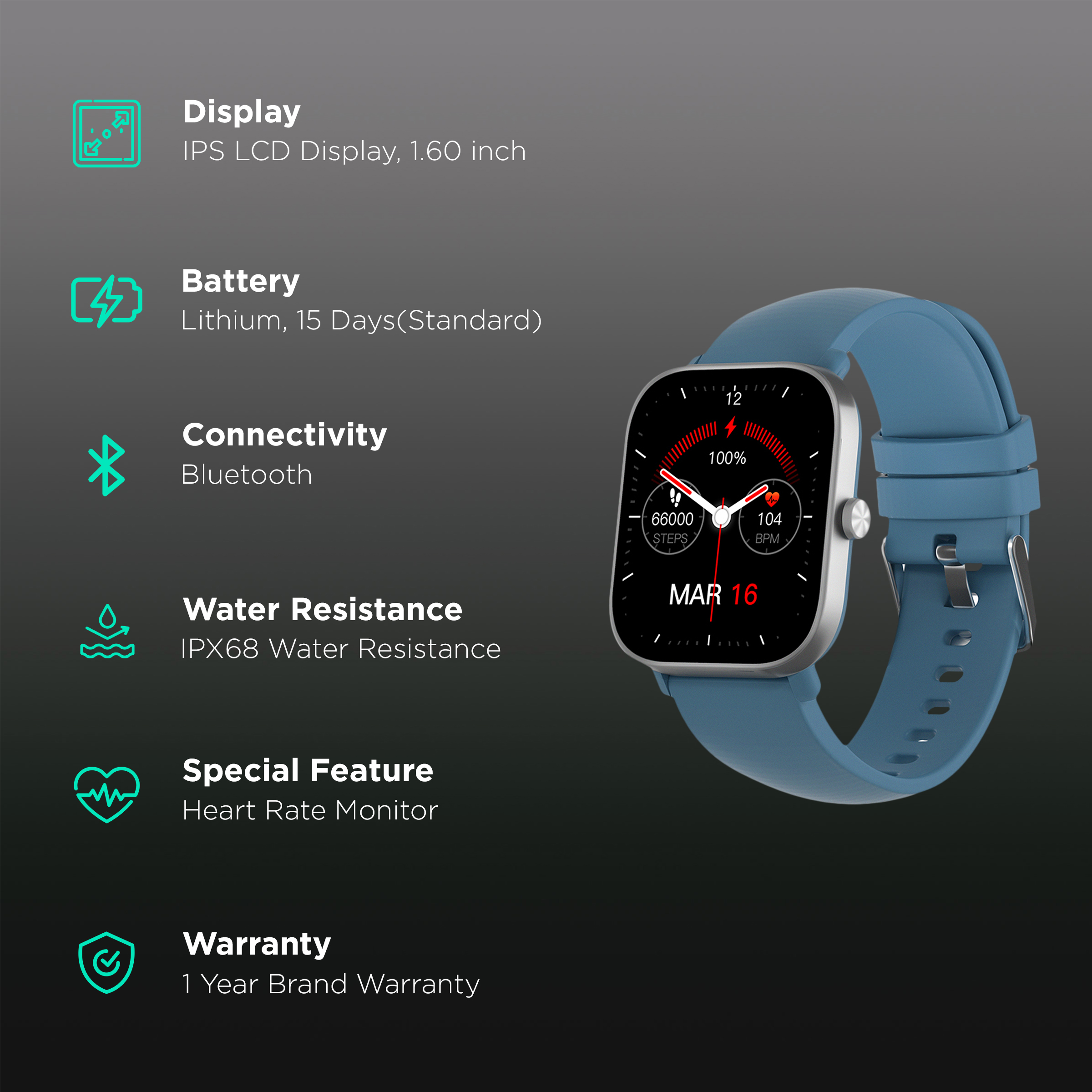 Buy Inbase Urban Lite X Smartwatch with Activity Tracker 40.64mm